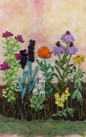 Silk Ribbon Wildflowers Art Card Course